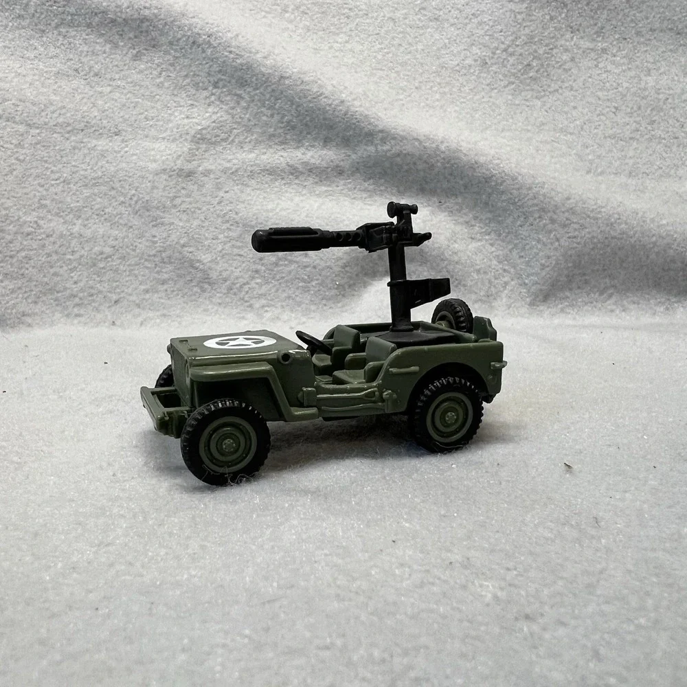 1997 VINTAGE GTI MILITARY 97' JEEP GRAND TOYS VEHICLE CAR GREEN ARMY TURRET 2.5